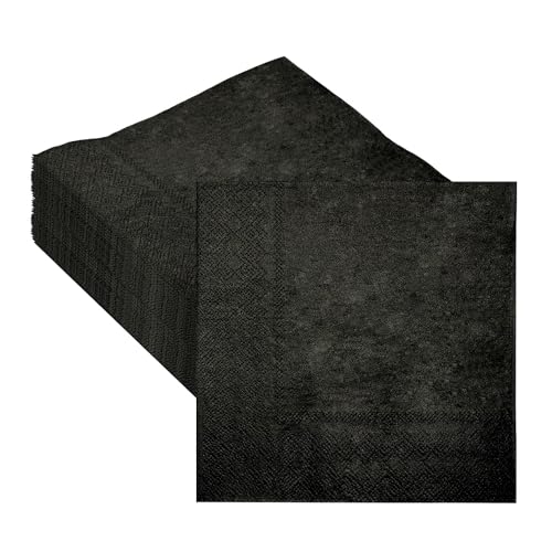 40 Stück schwarze Papierhandtücher, einfarbige Servietten, Partydekorationen, Tischdekorationen, Küchenbesteck, Küchenpapierhandtücher, geeignet für Partys, Bars, Restaurants 40 Stück schwarze Papierhandtücher, einfarbige Servietten, Partydekorationen, Tischdekorationen, Küchenbesteck, Küchenpapierhandtücher, geeignet für Partys, Bars, Restaurants von HDGSAFD