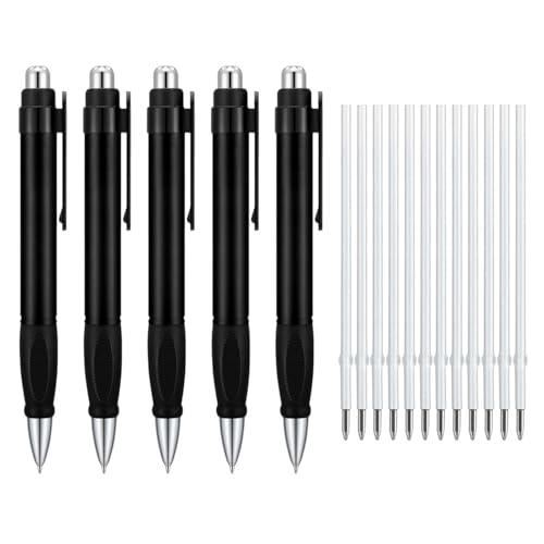 5 Kreative Schwarze Stifte Und 12 Ersatzminen, Dicke Kugelschreiber, Schreibgerätestifte, Lern- Und Bürobedarf 5 Kreative Schwarze Stifte Und 12 Ersatzminen, Dicke Kugelschreiber, Schreibgerätestifte, Lern- Und Bürobedarf von HDGSAFD