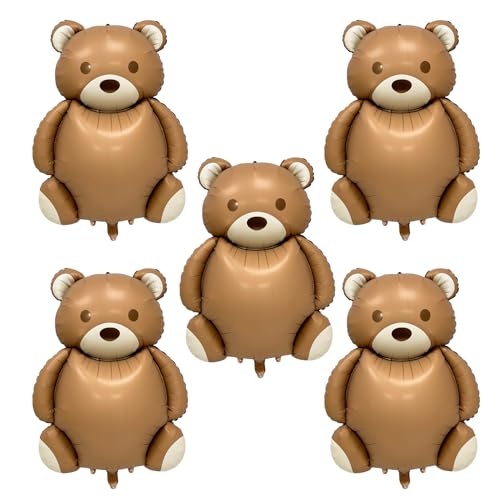5 Stück Braunbär-Luftballons, Tier-Luftballons, niedliche Luftballons, kreative Luftballons, Kinder-Luftballons, lustige Luftballons, Party-Deko-Luftballons, Tier-Motto-Party-Dekorationen 5 Stück Braunbär-Luftballons, Tier-Luftballons, niedliche Luftballons, kreative Luftballons, Kinder-Luftballons, lustige Luftballons, Party-Deko-Luftballons, Tier-Motto-Party-Dekorationen von HDGSAFD