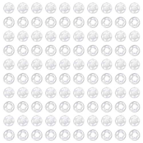 50 Paar Kunststoffknöpfe, Transparente Knöpfe, Verschlussknöpfe, Unsichtbare Nähknöpfe, Druckknöpfe Für Kleidung, DIY-Nähzubehör von HDGSAFD