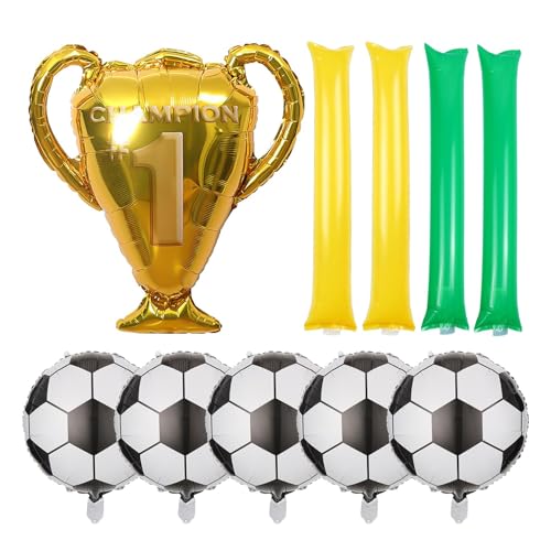 6-Teiliges Fußball-Trophäen-Ballon-Set, 4-Teilige Ballon-Jubelstäbe, Trophäen-Aluminium-Folienballons, Fußball-Party-Dekorationen, Meisterschafts-Trophäen-Ballons, Stadion-Dekorationen 6-Teiliges Fußball-Trophäen-Ballon-Set, 4-Teilige Ballon-Jubelstäbe, Trophäen-Aluminium-Folienballons, Fußball-Party-Dekorationen, Meisterschafts-Trophäen-Ballons, Stadion-Dekorationen von HDGSAFD