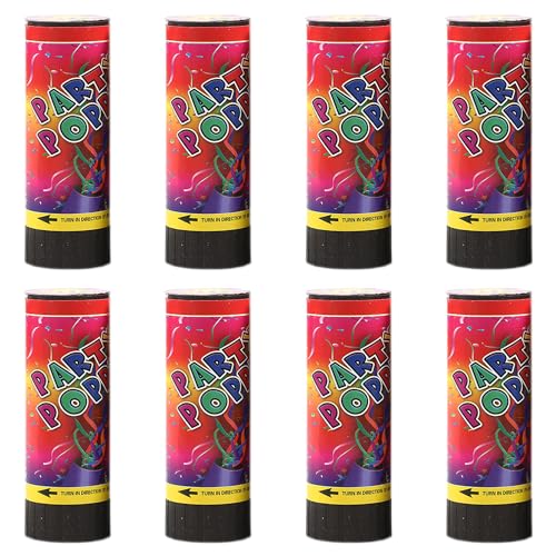 8 Stück Konfetti-Kanonen, Konfetti-Röhren, Konfetti-Sprührohre, Konfetti-Kanonen, Mini-Hand-Grüße, Partyzubehör, Abschlussfeier-Requisiten 8 Stück Konfetti-Kanonen, Konfetti-Röhren, Konfetti-Sprührohre, Konfetti-Kanonen, Mini-Hand-Grüße, Partyzubehör, Abschlussfeier-Requisiten von HDGSAFD