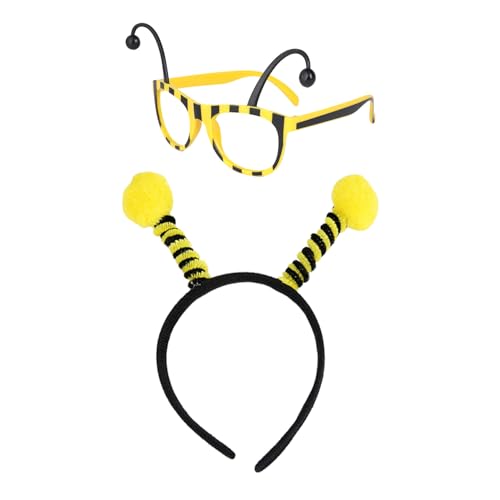 HDGSAFD 1 Stück Bienengläser Und 1 Stück Bienenstirnband, Bienenbekleidungszubehör, Kreative Lustige Brille, Partygläser, Foto -Requisiten. HDGSAFD 1 Stück Bienengläser Und 1 Stück Bienenstirnband, Bienenbekleidungszubehör, Kreative Lustige Brille, Partygläser, Foto -Requisiten. von HDGSAFD