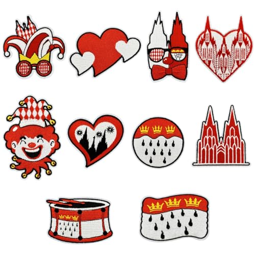 HDGSAFD 10 Stück Clown-Themen-Aufnäher, Aufbügler, Niedliche Cartoon-Aufnäher, Kleidungsdekorationszubehör HDGSAFD 10 Stück Clown-Themen-Aufnäher, Aufbügler, Niedliche Cartoon-Aufnäher, Kleidungsdekorationszubehör von HDGSAFD