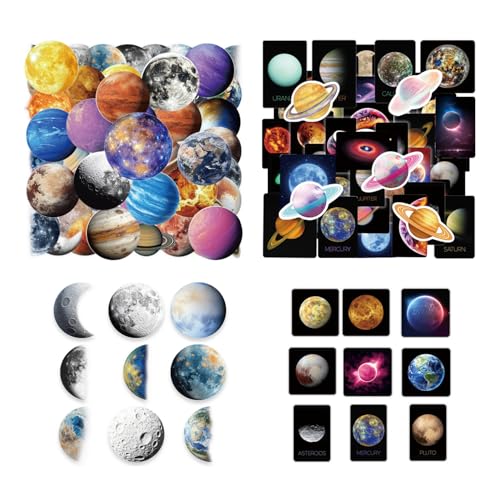 HDGSAFD 100 Planetenaufkleber, Kreative Aufkleber, wasserdichte Aufkleber, Dekorative Aufkleber, Geeignet Für Koffer, Wände, Sammelalbum. HDGSAFD 100 Planetenaufkleber, Kreative Aufkleber, wasserdichte Aufkleber, Dekorative Aufkleber, Geeignet Für Koffer, Wände, Sammelalbum. von HDGSAFD