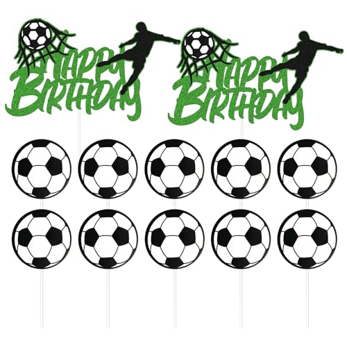 HDGSAFD 2 Stück Fußball-Geburtstagseinsätze, 10 Stück Fußballeinsätze, Fußball-Kuchendekorationen, Desserteinsätze, Geburtstagskucheneinsätze für Jungen, Partydekorationen zum Thema Fußball HDGSAFD 2 Stück Fußball-Geburtstagseinsätze, 10 Stück Fußballeinsätze, Fußball-Kuchendekorationen, Desserteinsätze, Geburtstagskucheneinsätze für Jungen, Partydekorationen zum Thema Fußball von HDGSAFD