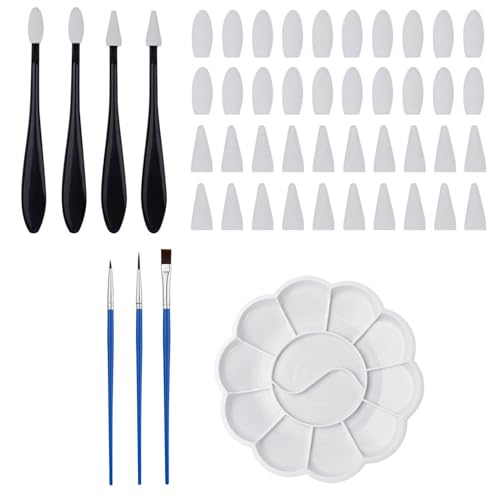 HDGSAFD 2 Stück Radiergummis, 40 Stück Ersatzköpfe, 1 Stück Palette Und 3 Stück Ölpinsel, Skizzierwerkzeuge, Malwerkzeuge, Skizzierzubehör HDGSAFD 2 Stück Radiergummis, 40 Stück Ersatzköpfe, 1 Stück Palette Und 3 Stück Ölpinsel, Skizzierwerkzeuge, Malwerkzeuge, Skizzierzubehör von HDGSAFD