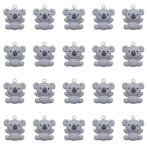 HDGSAFD 20 Stück Koala-Anhänger, Niedliche Cartoon-Anhänger-Dekoration, Harz-Tier-Anhänger-Dekoration, DIY-Schmuck-Anhänger HDGSAFD 20 Stück Koala-Anhänger, Niedliche Cartoon-Anhänger-Dekoration, Harz-Tier-Anhänger-Dekoration, DIY-Schmuck-Anhänger von HDGSAFD
