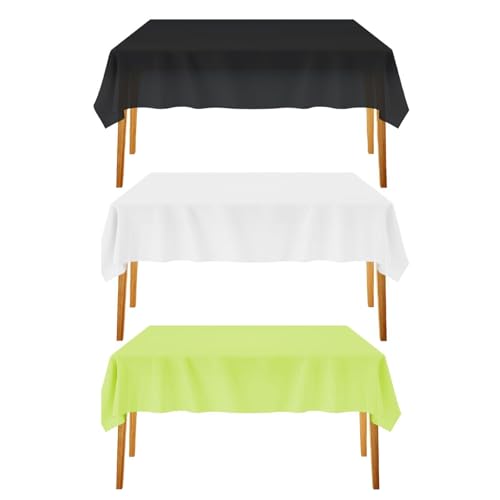 HDGSAFD 3 Stücke Rechteckige Tischdecke, Party Dekorative Tischdecke, Esstischdekoration, wasserdichte Kunststofftischdecke, Partyzubehör. von HDGSAFD