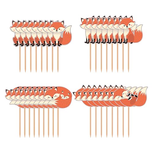 HDGSAFD 32 Stück Fuchs-Plug-Ins, Niedliche Cartoon-Tier-Plug-Ins, Kuchen-Dekorations-Plug-Ins, DIY-Kuchen-Dekorationszubehör HDGSAFD 32 Stück Fuchs-Plug-Ins, Niedliche Cartoon-Tier-Plug-Ins, Kuchen-Dekorations-Plug-Ins, DIY-Kuchen-Dekorationszubehör von HDGSAFD