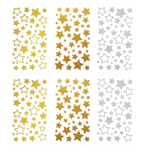 HDGSAFD 6 Bögen Stern-Aufkleber, Stern-Zwiebel-Rosa-Aufkleber, DIY-Tassen-Notizbuch-Sammelalbum-Aufkleber, Glitzer-Aufkleber-Dekoration HDGSAFD 6 Bögen Stern-Aufkleber, Stern-Zwiebel-Rosa-Aufkleber, DIY-Tassen-Notizbuch-Sammelalbum-Aufkleber, Glitzer-Aufkleber-Dekoration von HDGSAFD
