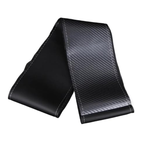 HDHCSCAGH Lenkradschutz Abdeckung Splice Auto-Lenkradbezug Mit Nadel-Set 38 cm Mikrofaser-Leder Universelle Passform rutschfest Anti-Rutsch Lenkradabdeckung(A-Silver) von HDHCSCAGH