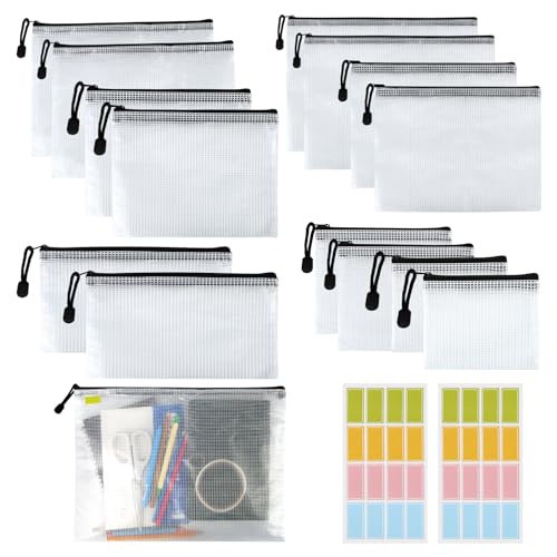 15 Stück Dokumententasche A4/A5/A6/B4/B5/B6/B8/Bill, Transparente Dokumententasche,Wasserdichte Sortierbeutel für Dokumente, Quittungen, Kosmetikaufbewahrung 15 Stück Dokumententasche A4/A5/A6/B4/B5/B6/B8/Bill, Transparente Dokumententasche,Wasserdichte Sortierbeutel für Dokumente, Quittungen, Kosmetikaufbewahrung von HDHGXUJRD