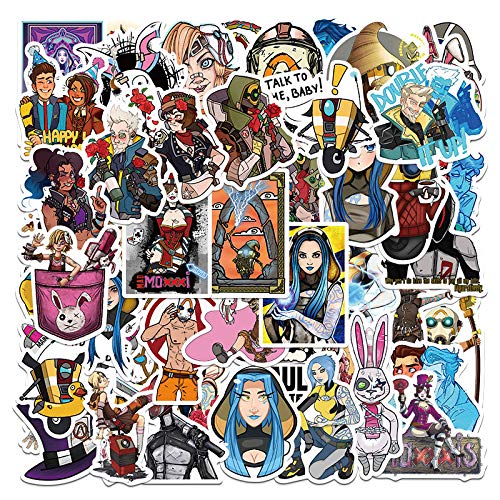 50 Stück/Packung Borderlands Anime-Aufkleber, wasserfest, Vinyl-Aufkleber, süße Aufkleber, Graffiti-Aufkleber für Skateboard, Auto, Laptop, Wasserflaschen, Wände, Gepäck, Bücher 50 Stück/Packung Borderlands Anime-Aufkleber, wasserfest, Vinyl-Aufkleber, süße Aufkleber, Graffiti-Aufkleber für Skateboard, Auto, Laptop, Wasserflaschen, Wände, Gepäck, Bücher von HDIJDY