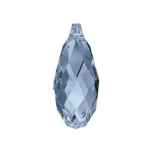 (1 Stück) 100% Anhänger, lose Kristallperlen, Charm-Strass für die DIY-Schmuckherstellung, Denimblau 266, 13 x 6,5 mm (1 Stück) von HDJSDB