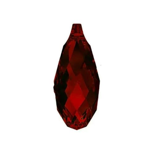 (1 Stück) 100% Anhänger, lose Kristallperlen, Charm-Strass für die DIY-Schmuckherstellung, Siam 208, 13 x 6,5 mm (1 Stück) von HDJSDB