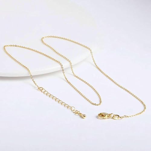 1,2 mm/1,6 mm Halskettenketten, 18 Karat vergoldetes Messingmetall, 45 cm lange Kettenhalskette zur Schmuckherstellung, Zubehör-18 Karat vergoldet_b-3 Stück 1,2 mm/1,6 mm Halskettenketten, 18 Karat vergoldetes Messingmetall, 45 cm lange Kettenhalskette zur Schmuckherstellung, Zubehör-18 Karat vergoldet_b-3 Stück von HDJSDB