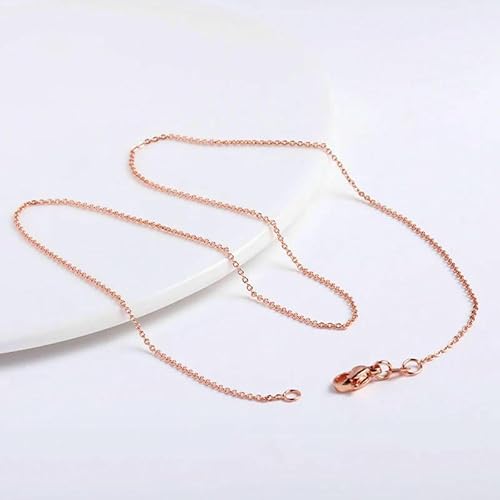 1,2 mm/1,6 mm Halskettenketten, 18 Karat vergoldetes Messingmetall, 45 cm lange Kettenhalskette zur Schmuckherstellung, Zubehör – rosévergoldet – 1 Stück 1,2 mm/1,6 mm Halskettenketten, 18 Karat vergoldetes Messingmetall, 45 cm lange Kettenhalskette zur Schmuckherstellung, Zubehör – rosévergoldet – 1 Stück von HDJSDB