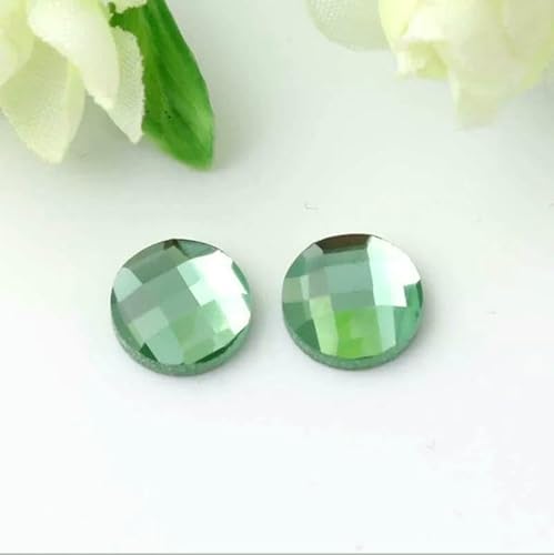 1 Packung runder Glas-Cabochon mit flacher Rückseite, 6/8/10/12/14/16/18/20 mm, mehrfarbiger Kristall-Cabochon, Kamee für DIY-Anhänger, Schmuckherstellung, Grün, 12 mm, 50 Stück 1 Packung runder Glas-Cabochon mit flacher Rückseite, 6/8/10/12/14/16/18/20 mm, mehrfarbiger Kristall-Cabochon, Kamee für DIY-Anhänger, Schmuckherstellung, Grün, 12 mm, 50 Stück von HDJSDB