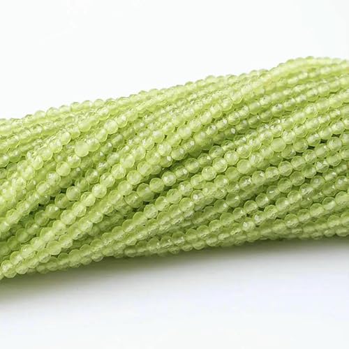 10 Stränge/Los Neue Katzenaugen-Kristallperlen, facettierte lose Glasperlen zur Schmuckherstellung, DIY-Armband, Halskette, Ohrringe, Limettengrün, 3,0 mm (1150 Stück) von HDJSDB