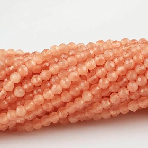 10 Stränge/Los Neue Katzenaugen-Kristallperlen, facettierte lose Glasperlen zur Schmuckherstellung, DIY-Armband, Halskette, Ohrringe, dunkler Pfirsich, 3,0 mm (1150 Stück) von HDJSDB