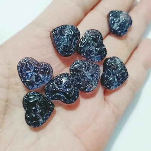 10 Stück/Los 15 mm Herz-Lampwork-Perlen, tschechische Glasperlen, lose Abstandsperlen für die Schmuckherstellung, handgefertigtes DIY-Armband, Halskettenzubehör, 3–15 mm (10 Stück) von HDJSDB