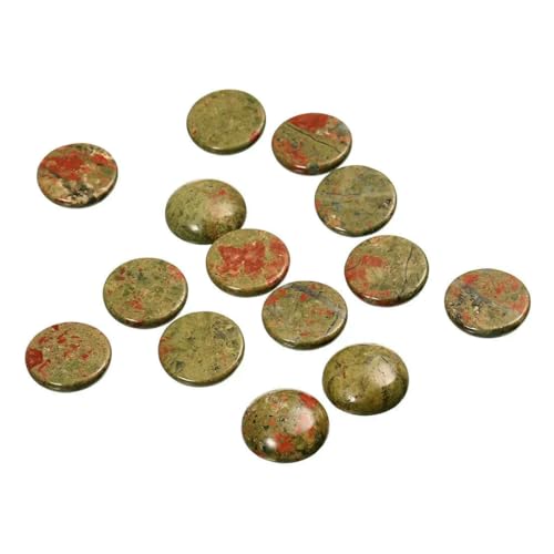 10 Stück/Los 2 4 6 8 10 12 14 16 18 20 25 mm runde Onyx-Cabochons, natürliche Steinperle zur Herstellung von DIY-Schmuck, Anhänger, Armband, 18 20 Stück, 16 mm von HDJSDB