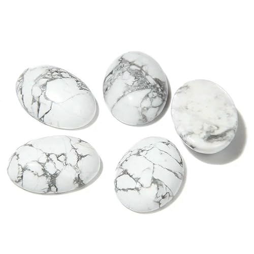 10 Stück/Los Naturstein-Cabochon-Perlen, Achate, Malachit, Heilung, ovale Cabochon-Steinperle für DIY-Ringe, handgefertigten Schmuck – 5.Howlith – 13 x 18 mm 10 Stück/Los Naturstein-Cabochon-Perlen, Achate, Malachit, Heilung, ovale Cabochon-Steinperle für DIY-Ringe, handgefertigten Schmuck – 5.Howlith – 13 x 18 mm von HDJSDB