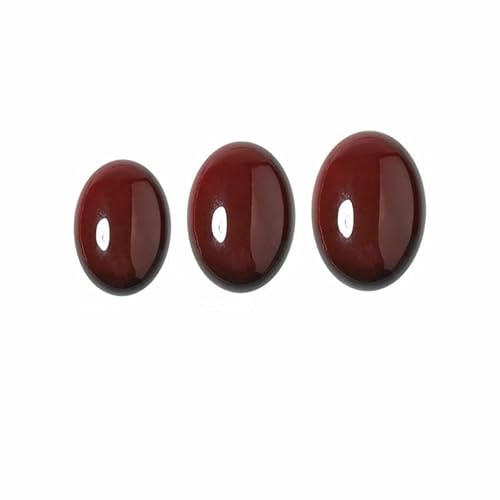 10 Stück/Los Purpurroter Achat 10 * 14/13 * 18/18 * 25 mm Naturstein-Schnittstelle Cabochon Lose Perlen für DIY handgefertigten Halskettenschmuck-10 x 14,0 mm von HDJSDB