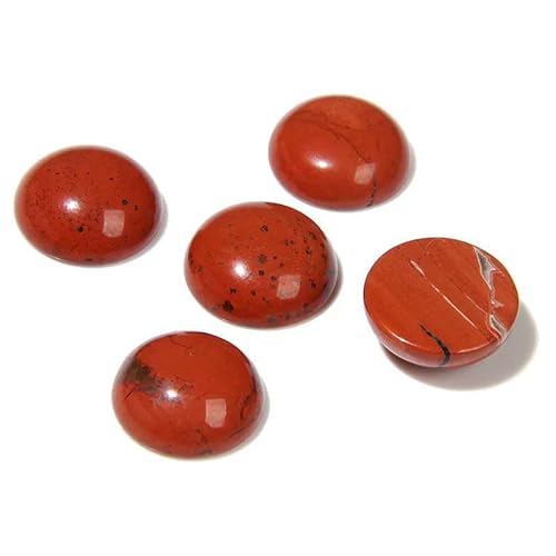 10 Stück/Los runder Stein-Cabochon 4/6/8/10/12/14,0 mm natürlicher Tigerauge-Labradorit-Jaspis-Kamee passend für DIY-Ringe, Halsketten, Handarbeiten, Roter Jaspis, 6 mm 10 Stück/Los runder Stein-Cabochon 4/6/8/10/12/14,0 mm natürlicher Tigerauge-Labradorit-Jaspis-Kamee passend für DIY-Ringe, Halsketten, Handarbeiten, Roter Jaspis, 6 mm von HDJSDB