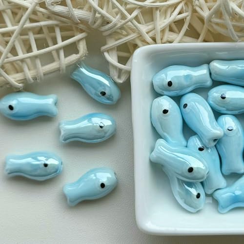 10 Stück blaue Keramikperlen zur Schmuckherstellung, Stern, Katzenkratzer, Knochen, Fischperlen, Halsketten, Armbänder, Bastelbedarf, 20 x 10 mm 10 Stück blaue Keramikperlen zur Schmuckherstellung, Stern, Katzenkratzer, Knochen, Fischperlen, Halsketten, Armbänder, Bastelbedarf, 20 x 10 mm von HDJSDB