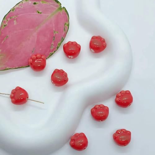 10 Stück handgefertigte Emaille-Keramik-Porzellan-Perlen, Katzenkrallen, lose Abstandsperlen, Charms für DIY-Schmuck, Bastelzubehör, 1 10 Stück handgefertigte Emaille-Keramik-Porzellan-Perlen, Katzenkrallen, lose Abstandsperlen, Charms für DIY-Schmuck, Bastelzubehör, 1 von HDJSDB