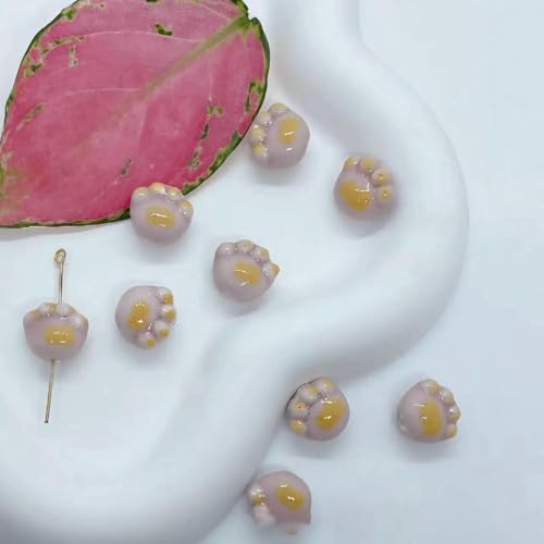 10 Stück handgefertigte Emaille-Keramik-Porzellan-Perlen, Katzenkrallen, lose Abstandsperlen, Charms für DIY-Schmuck, Bastelzubehör, 17 von HDJSDB