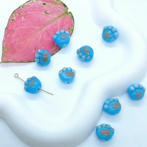 10 Stück handgefertigte Emaille-Keramik-Porzellan-Perlen, Katzenkrallen, lose Abstandsperlen, Charms für DIY-Schmuck, Bastelzubehör, 4 von HDJSDB