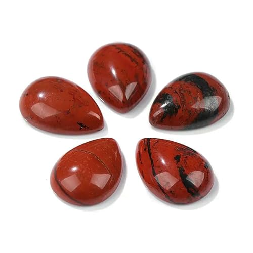 10 Stück natürliche flache Tigerauge-Stein-Cabochon-Perlen, Wassertropfen-Patch, Kamee-Perlen zur Schmuckherstellung, DIY-Ring, Ohrringe, Armbänder, Nr. 18, Redstone, 6 x 8 mm 10 Stück natürliche flache Tigerauge-Stein-Cabochon-Perlen, Wassertropfen-Patch, Kamee-Perlen zur Schmuckherstellung, DIY-Ring, Ohrringe, Armbänder, Nr. 18, Redstone, 6 x 8 mm von HDJSDB