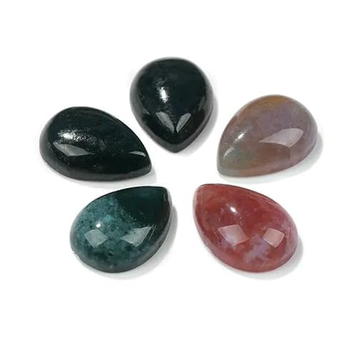 10 Stück natürliche flache Tigerauge-Stein-Cabochon-Perlen, Wassertropfen-Patch, Kamee-Perlen zur Schmuckherstellung, DIY-Ring, Ohrringe, Armbänder, Nr. 25, indischer Achat, 18 x 25 mm 10 Stück natürliche flache Tigerauge-Stein-Cabochon-Perlen, Wassertropfen-Patch, Kamee-Perlen zur Schmuckherstellung, DIY-Ring, Ohrringe, Armbänder, Nr. 25, indischer Achat, 18 x 25 mm von HDJSDB