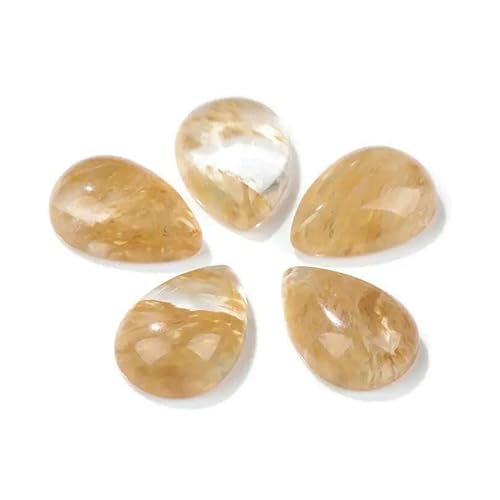 10 Stück natürliche flache Tigerauge-Stein-Cabochon-Perlen, Wassertropfen-Patch, Kamee-Perlen zur Schmuckherstellung, DIY-Ring, Ohrringe, Armbänder, Nr. 32, Wassermelone, 15 x 20 mm von HDJSDB