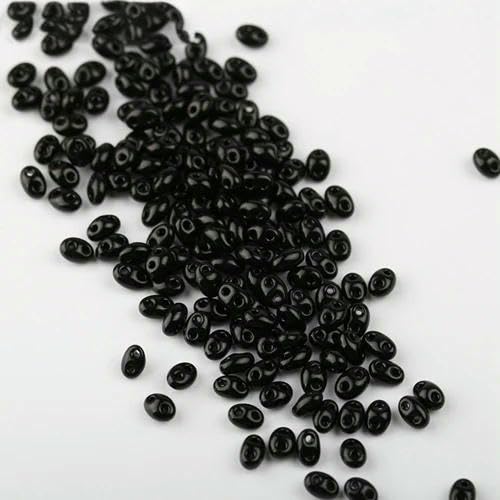 10 g/Los 2,5 x 5 mm tschechische Doppelloch-Glasperlen, farbige ovale Glasperlen zur Schmuckherstellung, Halsketten, Armbänder, handgefertigte Accessoires-A21 von HDJSDB