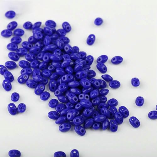 10 g/Los 2,5 x 5 mm tschechische Doppelloch-Glasperlen, farbige ovale Glasperlen zur Schmuckherstellung, Halsketten, Armbänder, handgefertigte Accessoires-A25 von HDJSDB