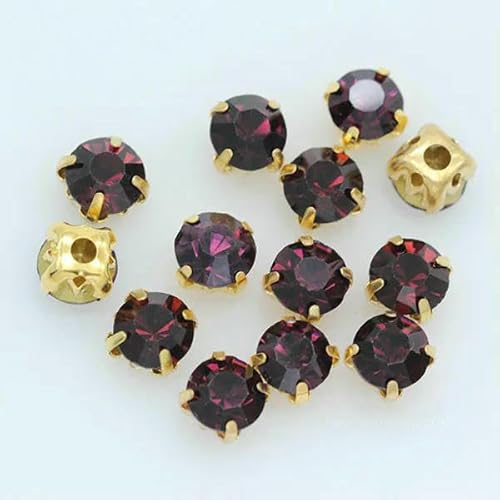 100p 3,0 mm Farbe Nähen auf Kristallglas Strass Montees Gold Krallenbasis Handwerk Edelsteine Hochzeit Kostüm Kleid Schmuck machen Perlen-Amethyst 100p 3,0 mm Farbe Nähen auf Kristallglas Strass Montees Gold Krallenbasis Handwerk Edelsteine Hochzeit Kostüm Kleid Schmuck machen Perlen-Amethyst von HDJSDB