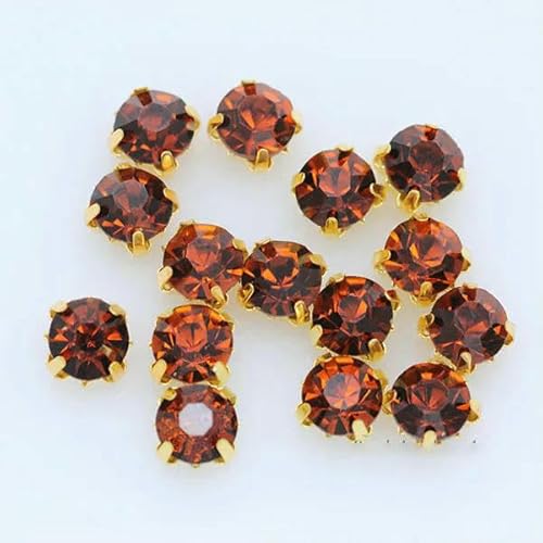 100p 3,0 mm Farbe Nähen auf Kristallglas Strass Montees Gold Krallenbasis Handwerk Edelsteine Hochzeit Kostüm Kleid Schmuck machen Perlen-Rauchtopas 100p 3,0 mm Farbe Nähen auf Kristallglas Strass Montees Gold Krallenbasis Handwerk Edelsteine Hochzeit Kostüm Kleid Schmuck machen Perlen-Rauchtopas von HDJSDB