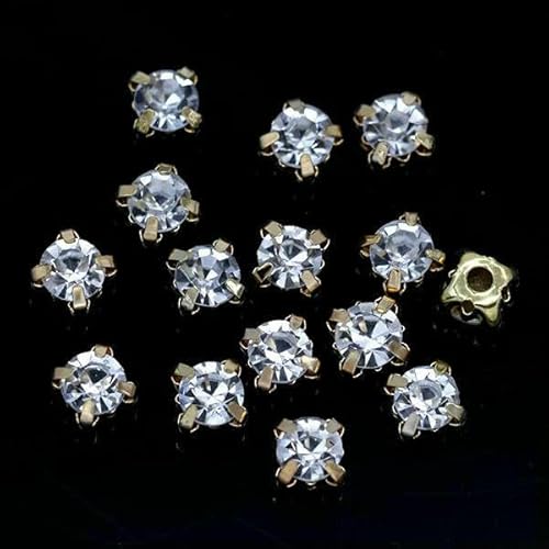 100p 3,0 mm Farbe Nähen auf Kristallglas Strass Montees Gold Krallenbasis Handwerk Edelsteine Hochzeit Kostüm Kleid Schmuck machen Perlen-klar 100p 3,0 mm Farbe Nähen auf Kristallglas Strass Montees Gold Krallenbasis Handwerk Edelsteine Hochzeit Kostüm Kleid Schmuck machen Perlen-klar von HDJSDB
