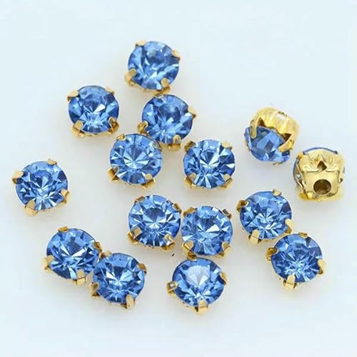 100p 3,0 mm Farbe Nähen auf Kristallglas Strass Montees Gold Krallensockel Handwerk Edelsteine Hochzeit Kostüm Kleid Schmuck machen Perlen-lt Saphir 100p 3,0 mm Farbe Nähen auf Kristallglas Strass Montees Gold Krallensockel Handwerk Edelsteine Hochzeit Kostüm Kleid Schmuck machen Perlen-lt Saphir von HDJSDB