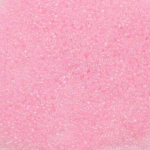 11/0 2 mm 18 g Glasperlen, mehrfarbig, kleine Reis-Abstandshalter, lose Perlen zur Schmuckherstellung, Armband, Halskette, DIY-Zubehör, 999-Pink-2MM 18 g, ca. 1500 Stück 11/0 2 mm 18 g Glasperlen, mehrfarbig, kleine Reis-Abstandshalter, lose Perlen zur Schmuckherstellung, Armband, Halskette, DIY-Zubehör, 999-Pink-2MM 18 g, ca. 1500 Stück von HDJSDB