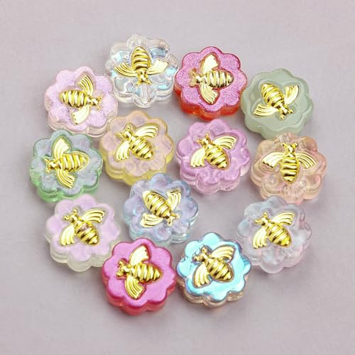 11 mm handgefertigte 3D-Bienen-Lampwork-Perlen, süße Bienen, lose Glasperlen zur Schmuckherstellung, DIY-Armband, Dekorationszubehör, 14–15 Stück 11 mm handgefertigte 3D-Bienen-Lampwork-Perlen, süße Bienen, lose Glasperlen zur Schmuckherstellung, DIY-Armband, Dekorationszubehör, 14–15 Stück von HDJSDB
