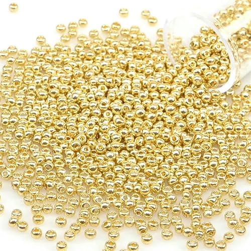 12 Gramm tschechische Glasperlen, einheitlich 2,0, Metallfarben, Rocailles-Perlen zur Schmuckherstellung, DIY-Armband, Halskette, Ohrringe, PZ1205, 2 mm, 1200 Stück, Tube 12 Gramm tschechische Glasperlen, einheitlich 2,0, Metallfarben, Rocailles-Perlen zur Schmuckherstellung, DIY-Armband, Halskette, Ohrringe, PZ1205, 2 mm, 1200 Stück, Tube von HDJSDB