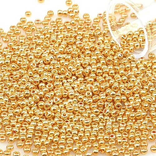 12 Gramm tschechische Glasperlen, einheitlich 2,0, Metallfarben, Rocailles-Perlen zur Schmuckherstellung, DIY-Armband, Halskette, Ohrringe, PZ1206, 2 mm, 1200 Stück, Tube 12 Gramm tschechische Glasperlen, einheitlich 2,0, Metallfarben, Rocailles-Perlen zur Schmuckherstellung, DIY-Armband, Halskette, Ohrringe, PZ1206, 2 mm, 1200 Stück, Tube von HDJSDB