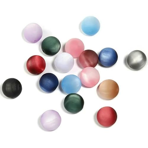 12 mm 16 mm 20 mm Acryl-Mattharz-Katzenaugen-Frostperlen für Perlenstift - Mix - 12 mm 500 Stück von HDJSDB
