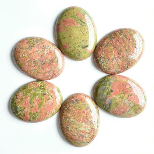 12 teile/los mode verschiedene naturstein gemischten Oval CAB perlen 30x40mm für DIY schmuck zubehör-unakite von HDJSDB
