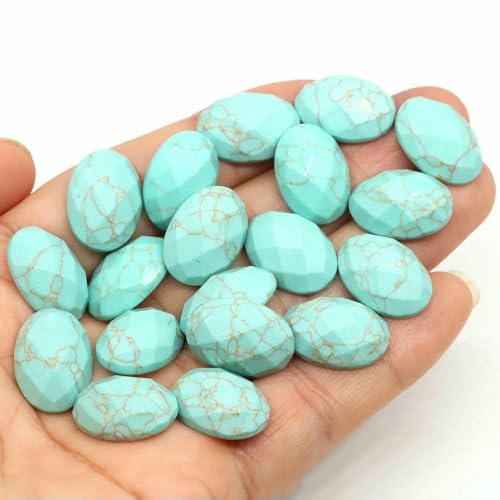13 x 18 mm ovale Perlen mit flacher Rückseite, natürliche facettierte Steine, Kristall-Kamee-Abstandshalter für die Schmuckherstellung, DIY-Anhänger, Halsket 13 x 18 mm ovale Perlen mit flacher Rückseite, natürliche facettierte Steine, Kristall-Kamee-Abstandshalter für die Schmuckherstellung, DIY-Anhänger, Halsket von HDJSDB